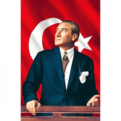 Türk Bayraklı Atatürk Posteri (3 No'lu) Türk Bayraklı Atatürk Posteri (3 No'lu)