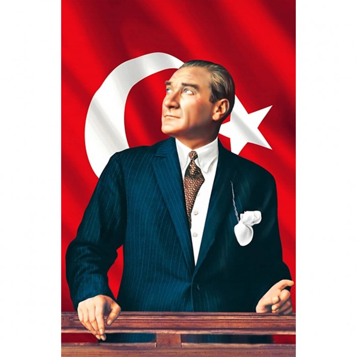 Türk Bayraklı Atatürk Posteri (3 No'lu) Türk Bayraklı Atatürk Posteri (3 No'lu)