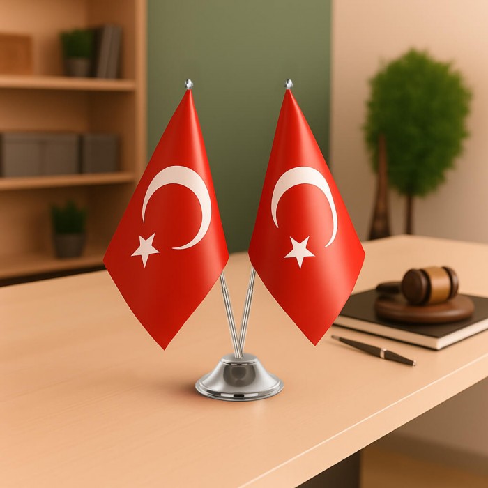 İkili Türk Masa Bayrağı Takımı