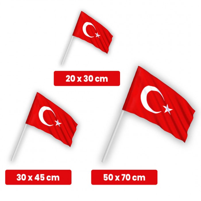 Sopalı Kağıt Türk Bayrağı